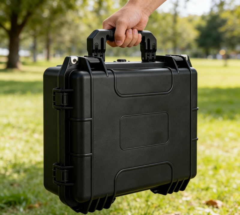 Boîte rigide portable ergonomique