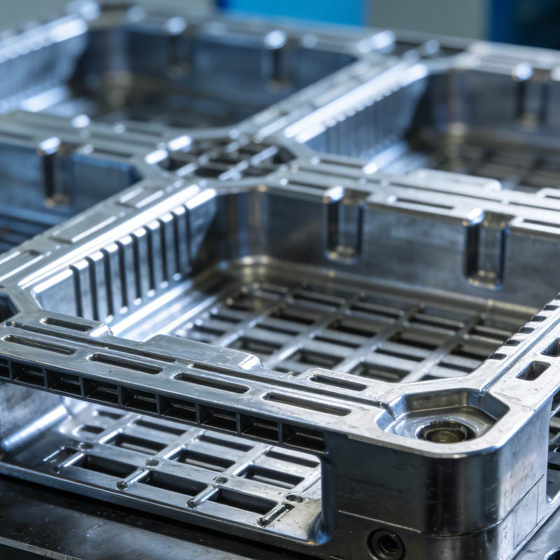 Caisses de retournement logistique et moules à palettes