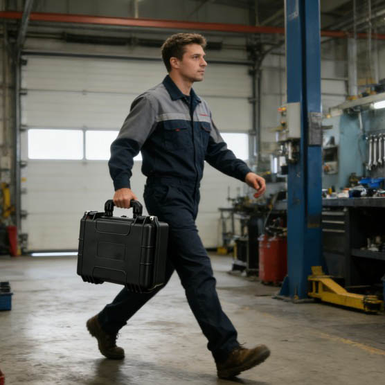 Mallette de transport d'équipement en plastique